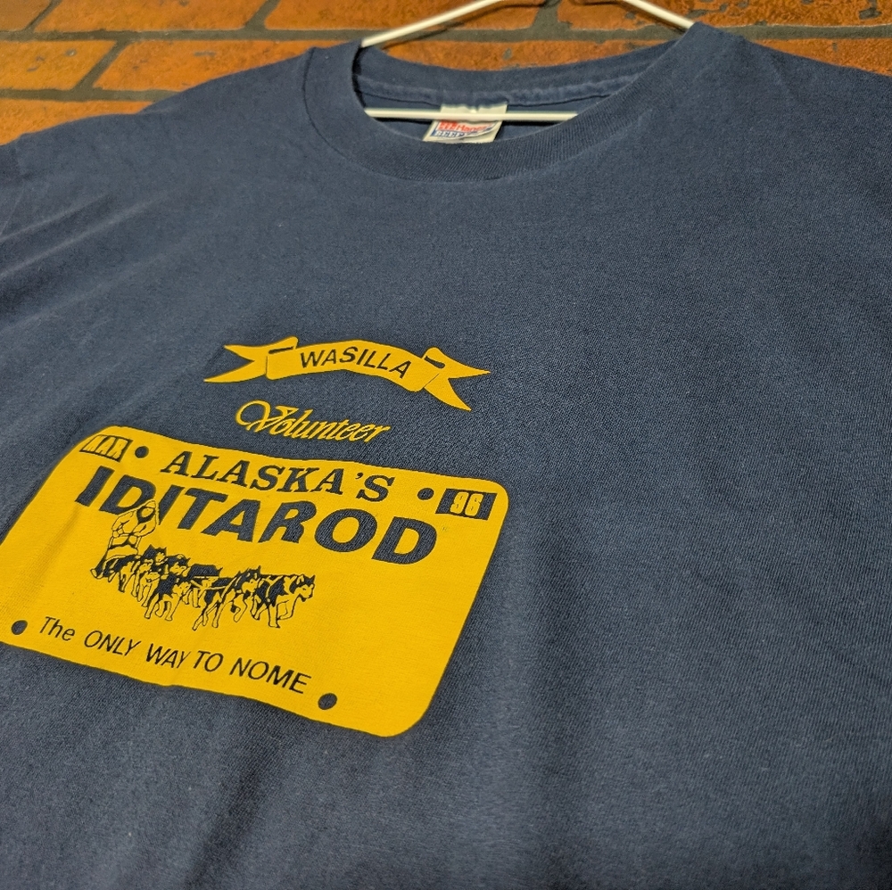 Vintage Hanes 1996 Iditarod "The Only Way to Nome" T-Shirt‎ - Made In USA